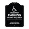 Signmission Connecticut Reserved Parking Permit Required Violators Fined Min $150 Alum, 24" x 18", BW-1824-24658 A-DES-BW-1824-24658 - alternate 1